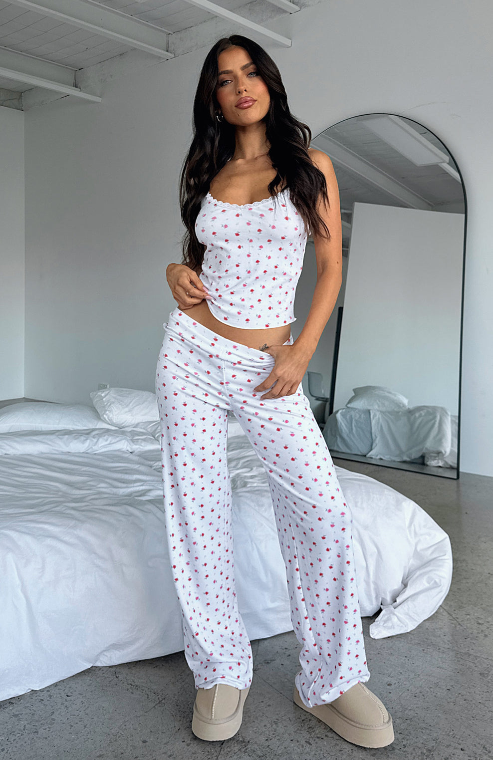 Blissful Dreams Pyjamas Set Bloom White Fox Boutique US