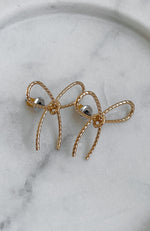 Bow Earrings Gold
