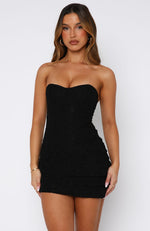Raised Right Led Wrong Lace Mini Dress Black