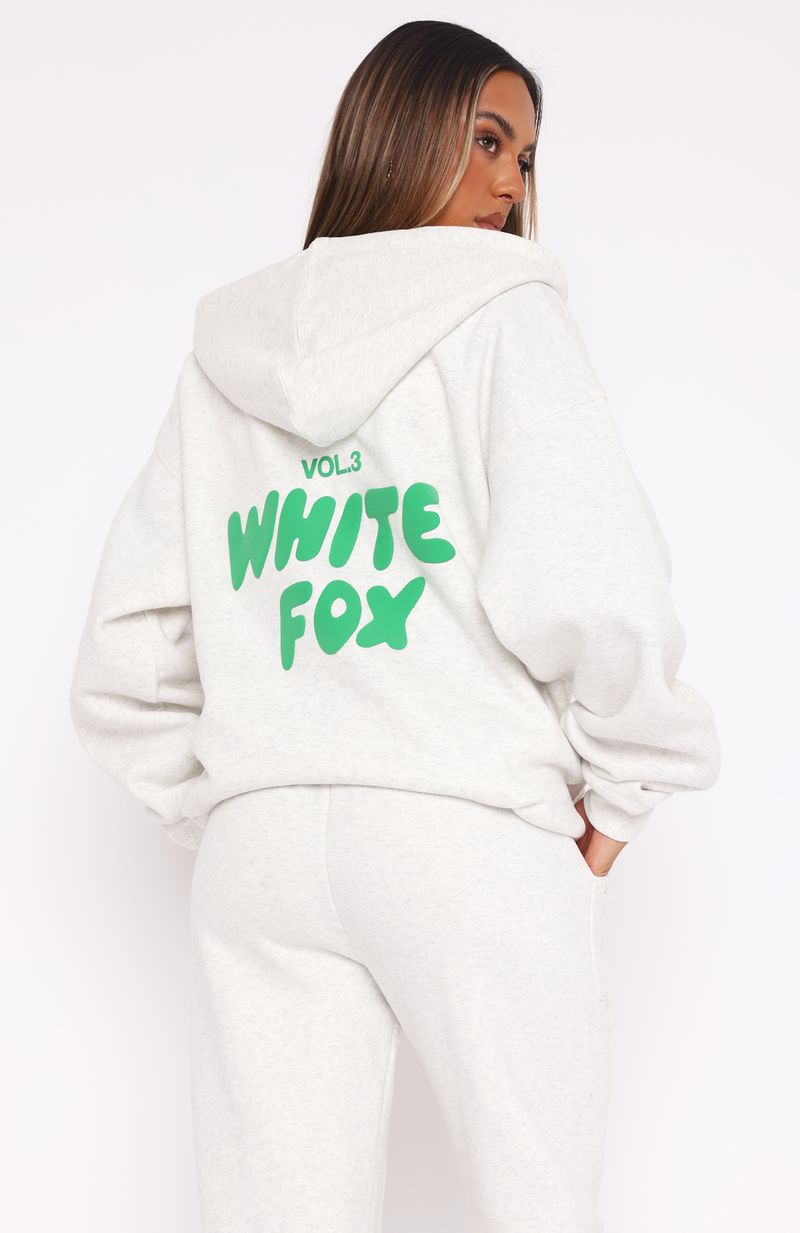 Offstage Zip Front Hoodie Glacier Grey | White Fox Boutique US Offstage Zip Front Hoodie Glacier Grey | White Fox Boutique US