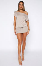 Following My Instincts Mini Dress Champagne