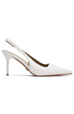 Tayte Slingback Heel White Patent