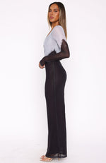 Like A Melody Long Sleeve Maxi Dress Monochrome Orb