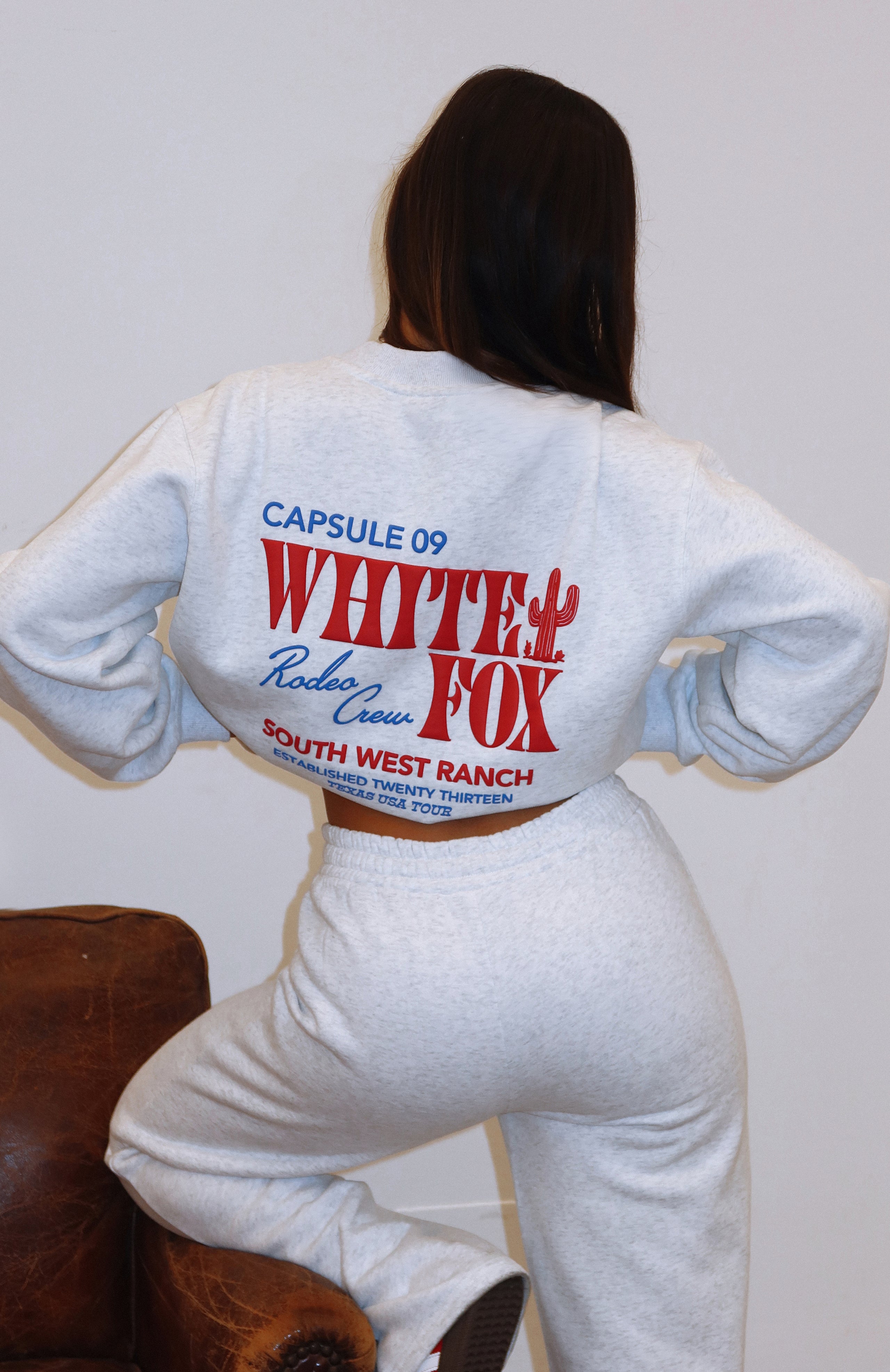 Capsule 9 Rodeo Crew Oversized Sweater Grey Marle | White Fox