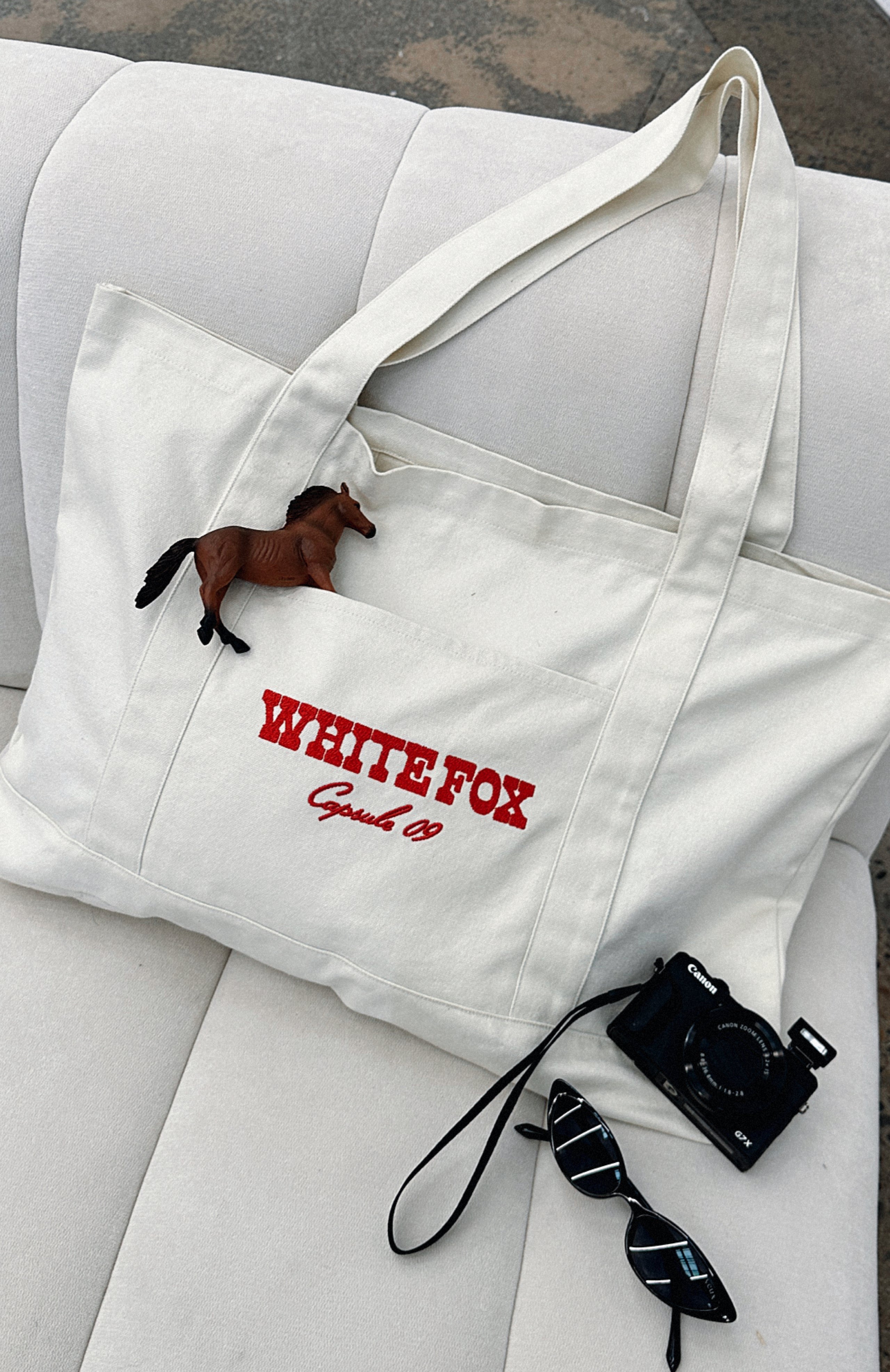 White fox bag sale