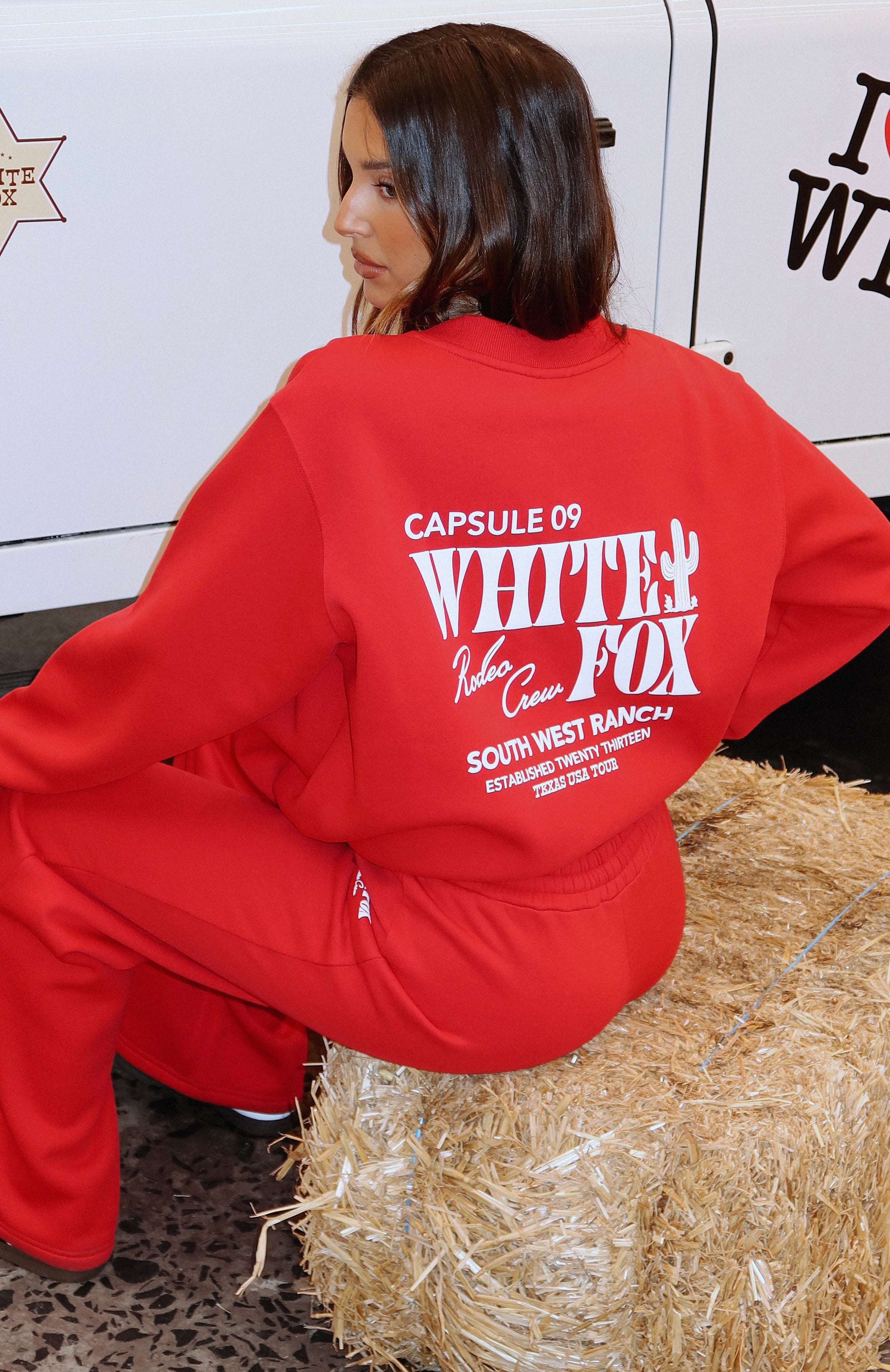 Capsule 9 Rodeo Crew Oversized Sweater Red | White Fox Boutique US