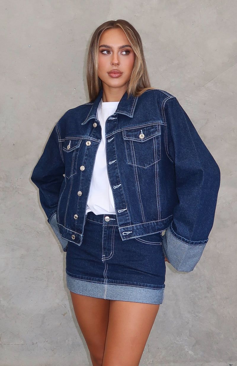 Charlotte Denim Jacket Dark Indigo Wash