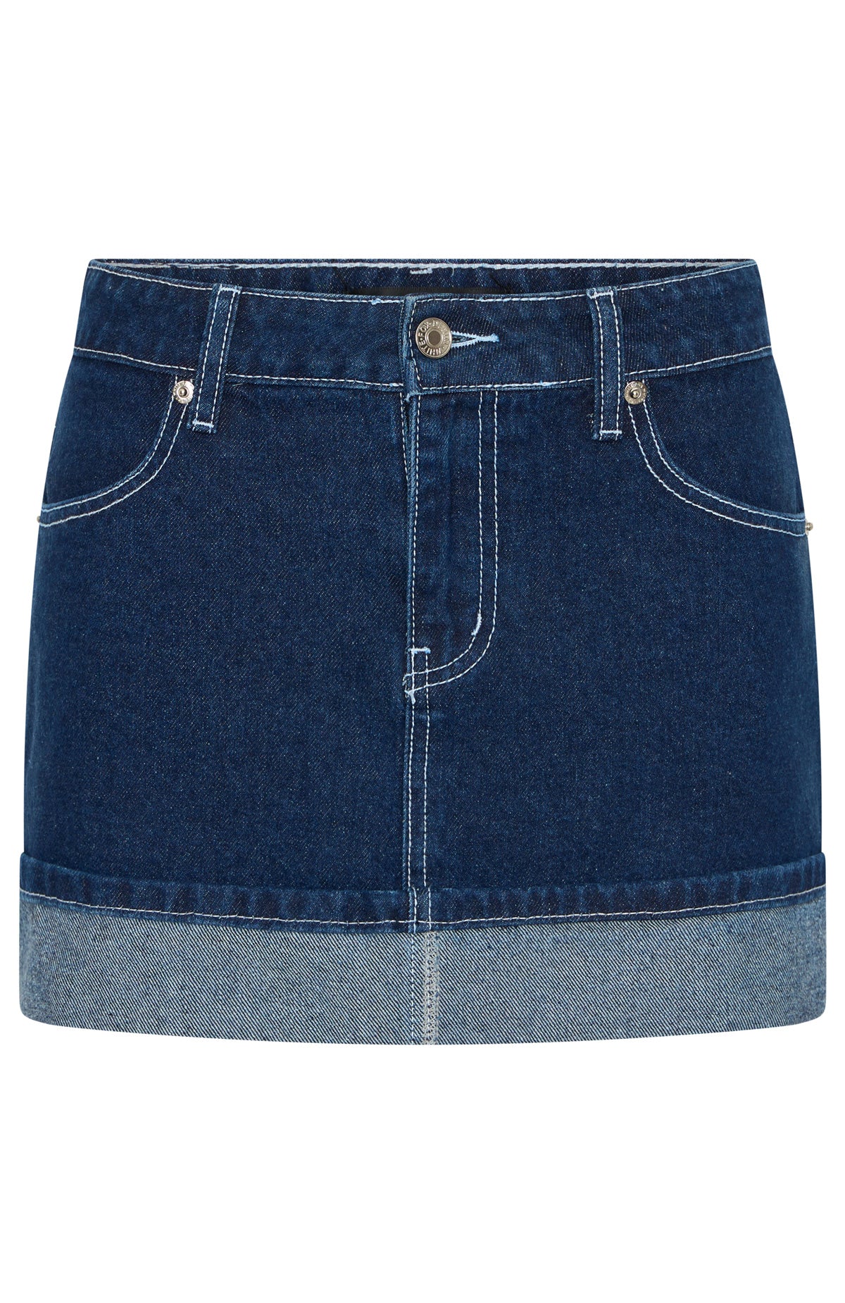 Charlotte Denim Mini Skirt Dark Indigo Wash | White Fox Boutique US