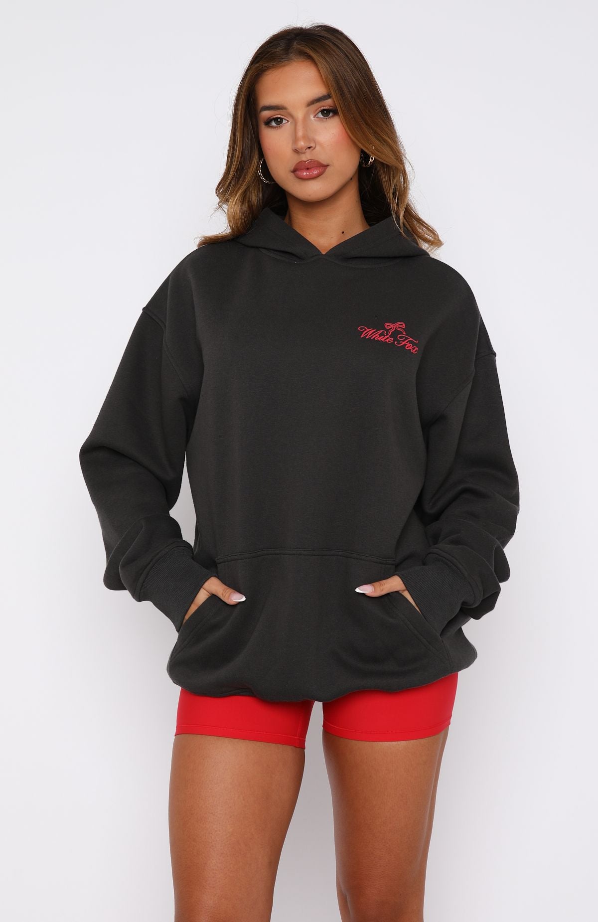 Lucky Charms Oversized Hoodie Charcoal | White Fox Boutique US