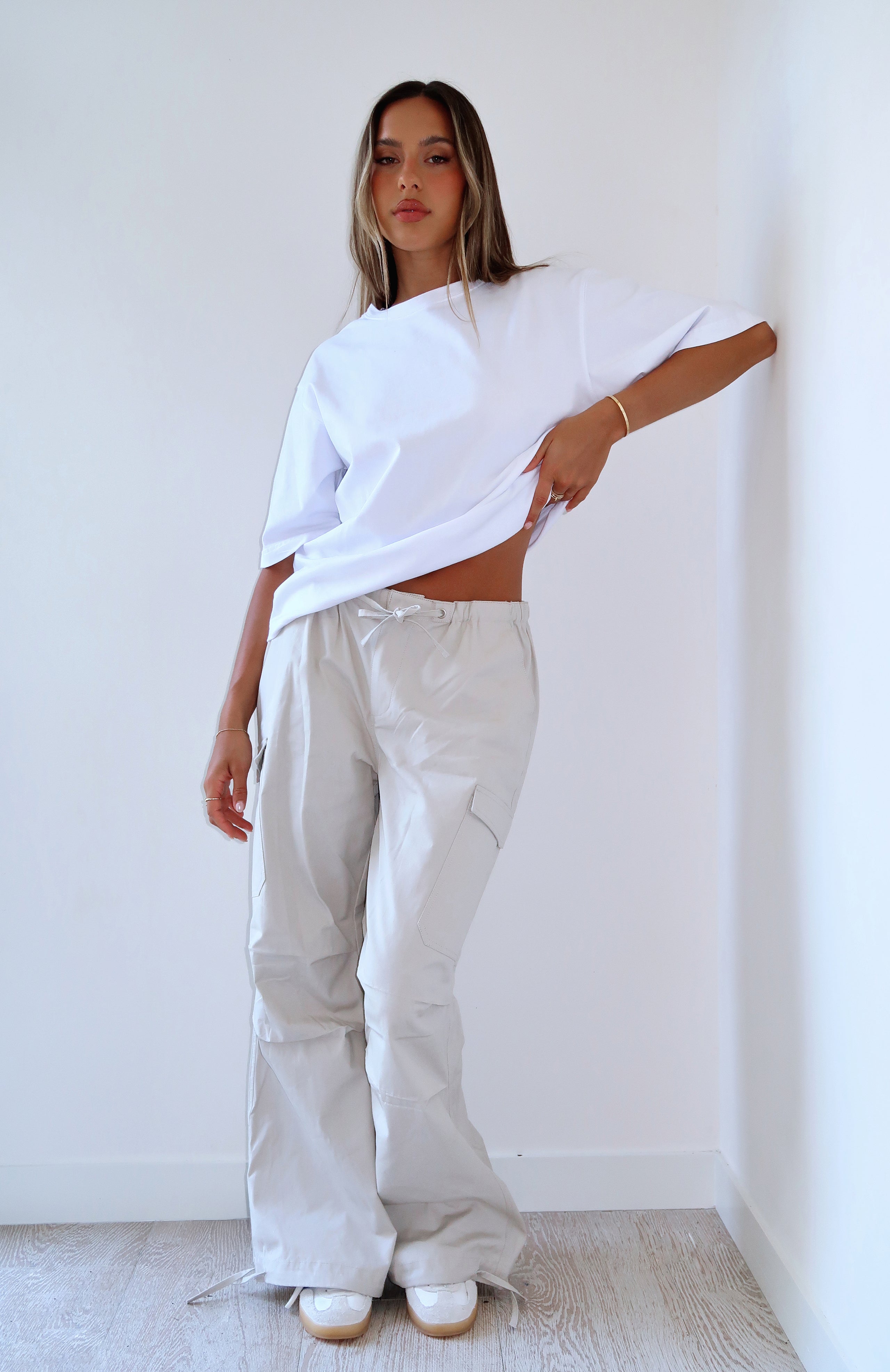 Commodity Parachute Pants Stone | White Fox Boutique US