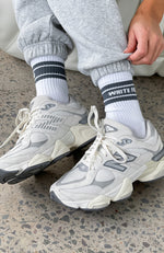 Count On It Socks White/Charcoal