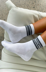 Count On It Socks White/Charcoal