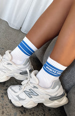 Count On It Socks White/Blue