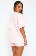 Summer Fruits Oversized Tee Pink