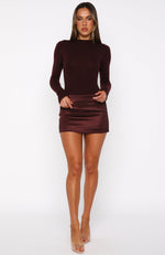 The Best Intentions Long Sleeve Mini Dress Burgundy | White Fox Boutique US The Best Intentions Long Sleeve Mini Dress Burgundy | White Fox Boutique US
