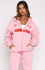 Ready To Go Zip Front Hoodie Pink