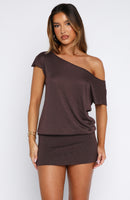 Following My Instincts Mini Dress Champagne