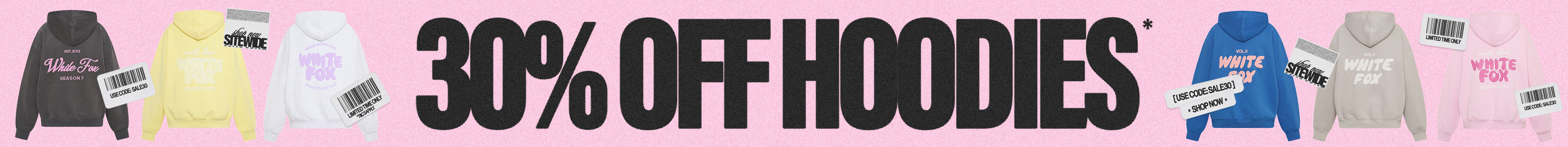 Shop 30% Off Hoodies, Use Code SALE30