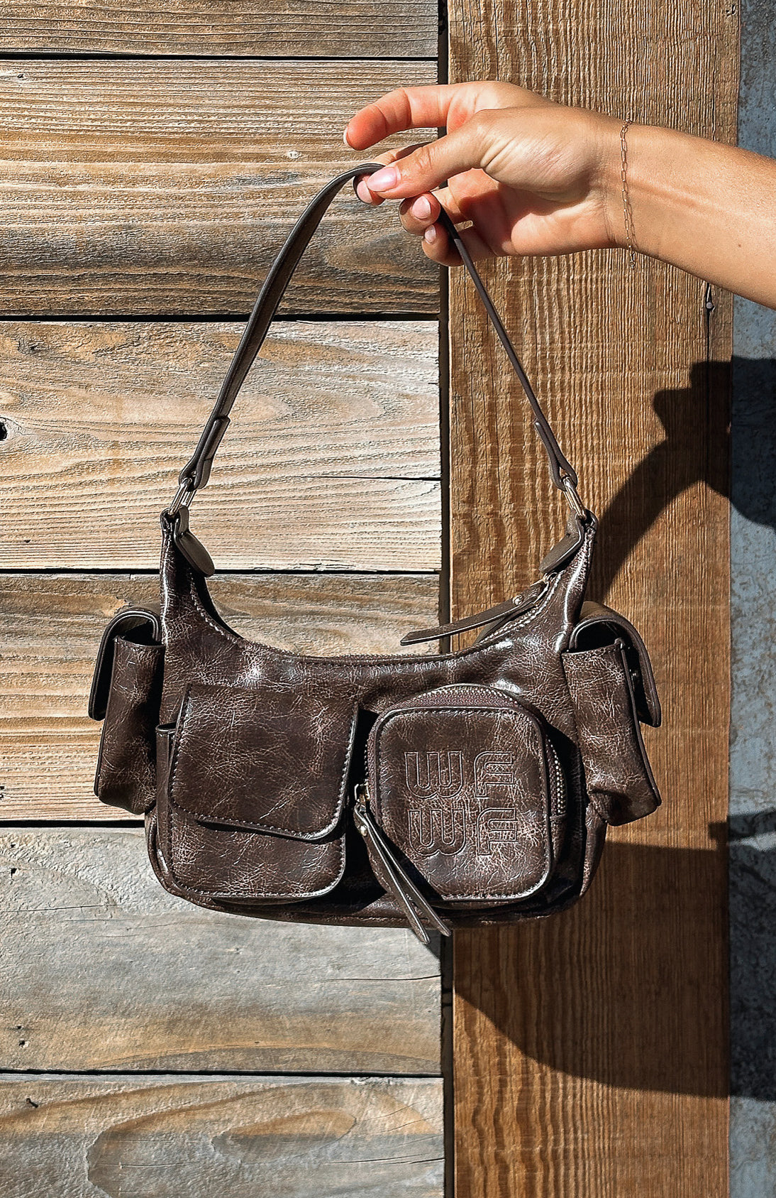Dolly Shoulder Bag Vintage Brown | White Fox Boutique US