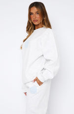 Sweet Edition Oversized Sweater Grey Marle