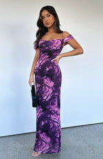 See The Vision Maxi Dress Purple Floral
