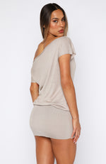 Following My Instincts Mini Dress Champagne