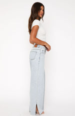 Summer Mid Rise Wide Leg Jeans Glacier Blue