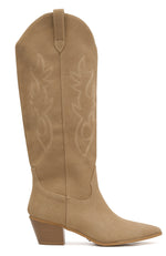 Elizabeth Cowboy Boots Light Tan