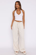 Hiding Out Wide Leg Pants Oat