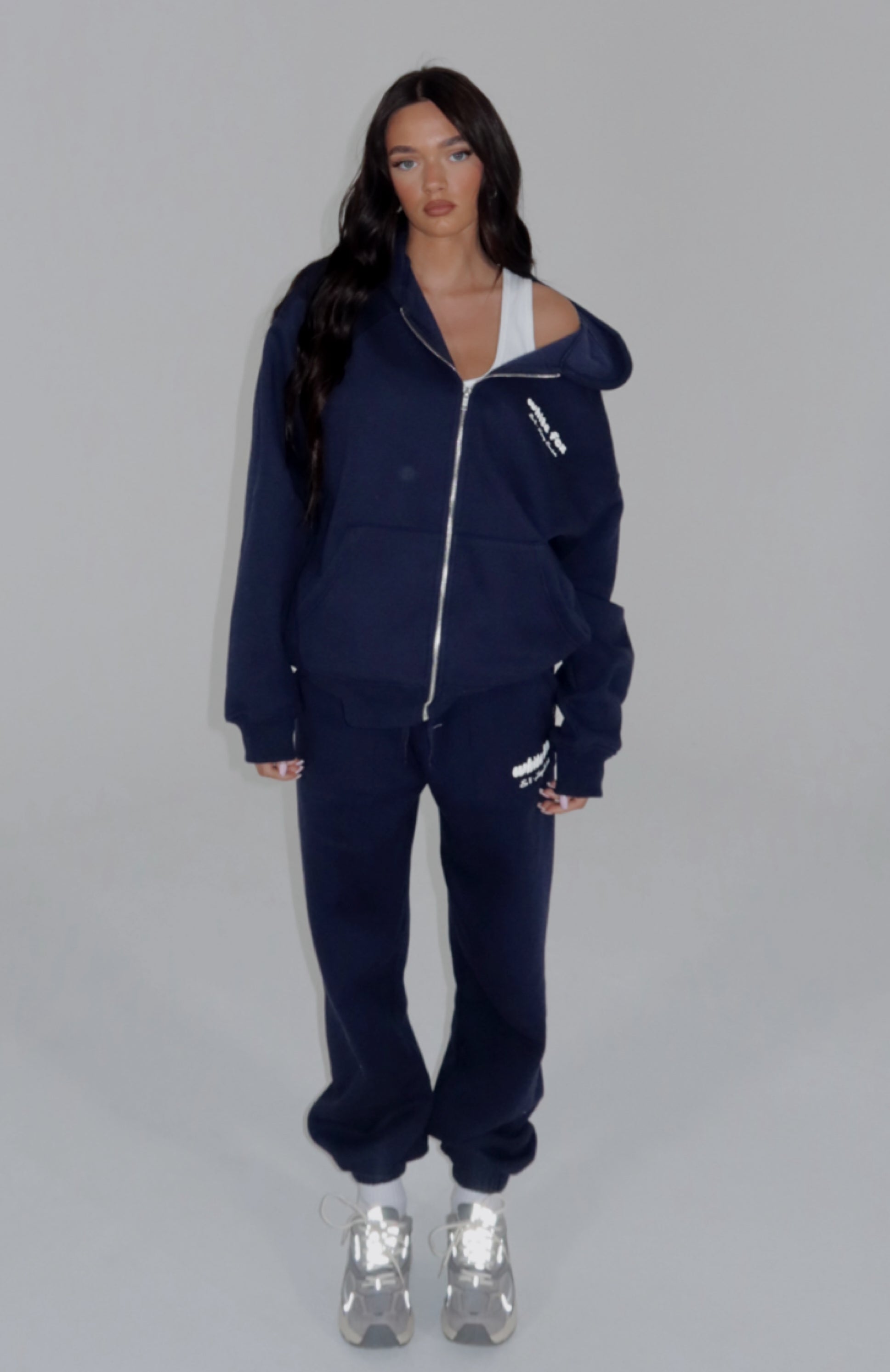 Era 8 Zip Front Hoodie Nautical | White Fox Boutique US