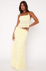 Hold Out Halter Top Lemon