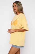 Running Out Of Time Oversized Tee Mustard