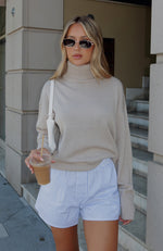 Frosty Mornings Knit Sweater Taupe