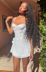 flora mini dress sndys Flirty In Flora Mini Dress White