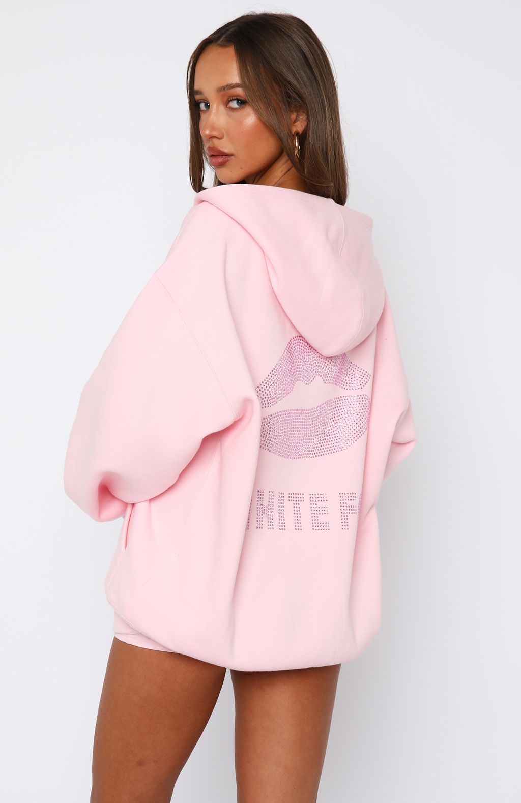 Celebrating Love Zip Front Hoodie Pink | White Fox Boutique US