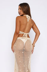 Dance With You Crochet Top Sand