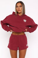 With Love For You Longe Shorts Burgundy