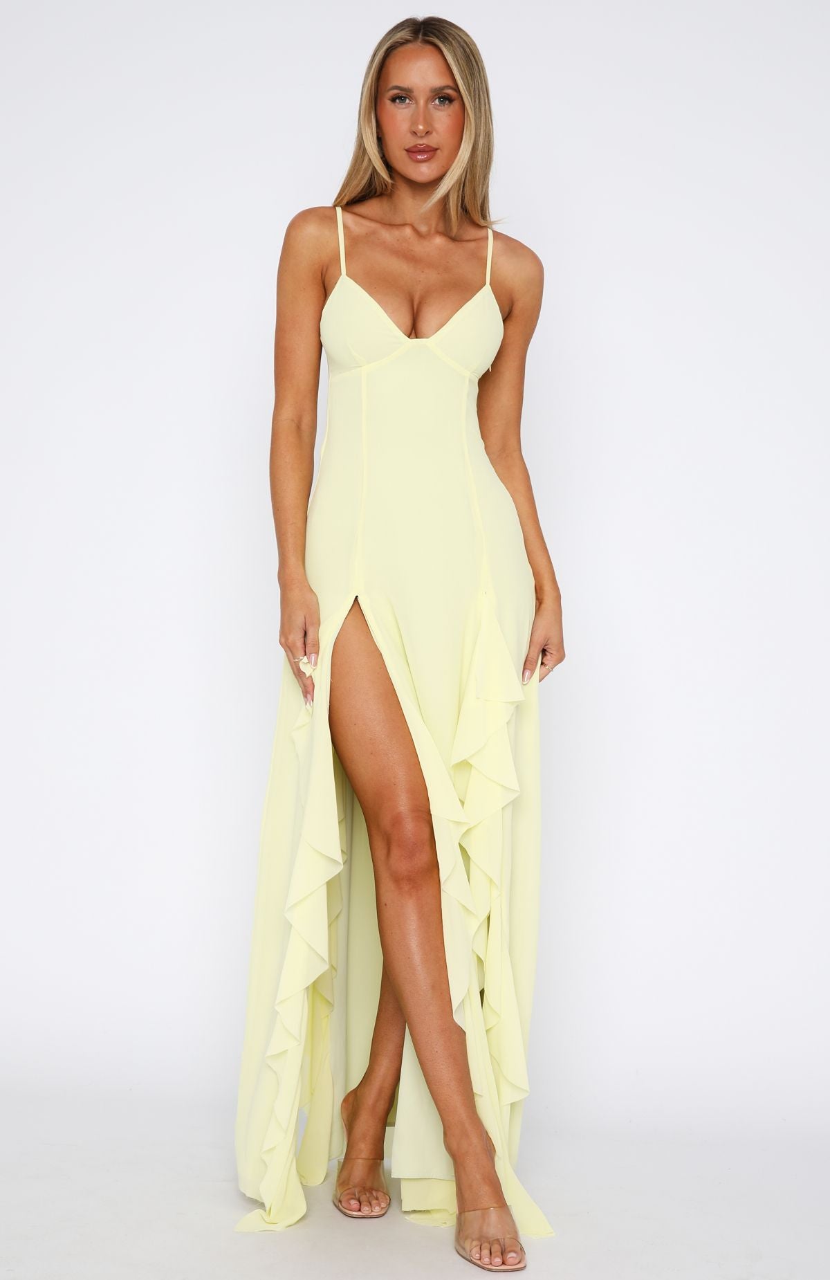 Summer Solstice Maxi Dress Lemon | White Fox Boutique US