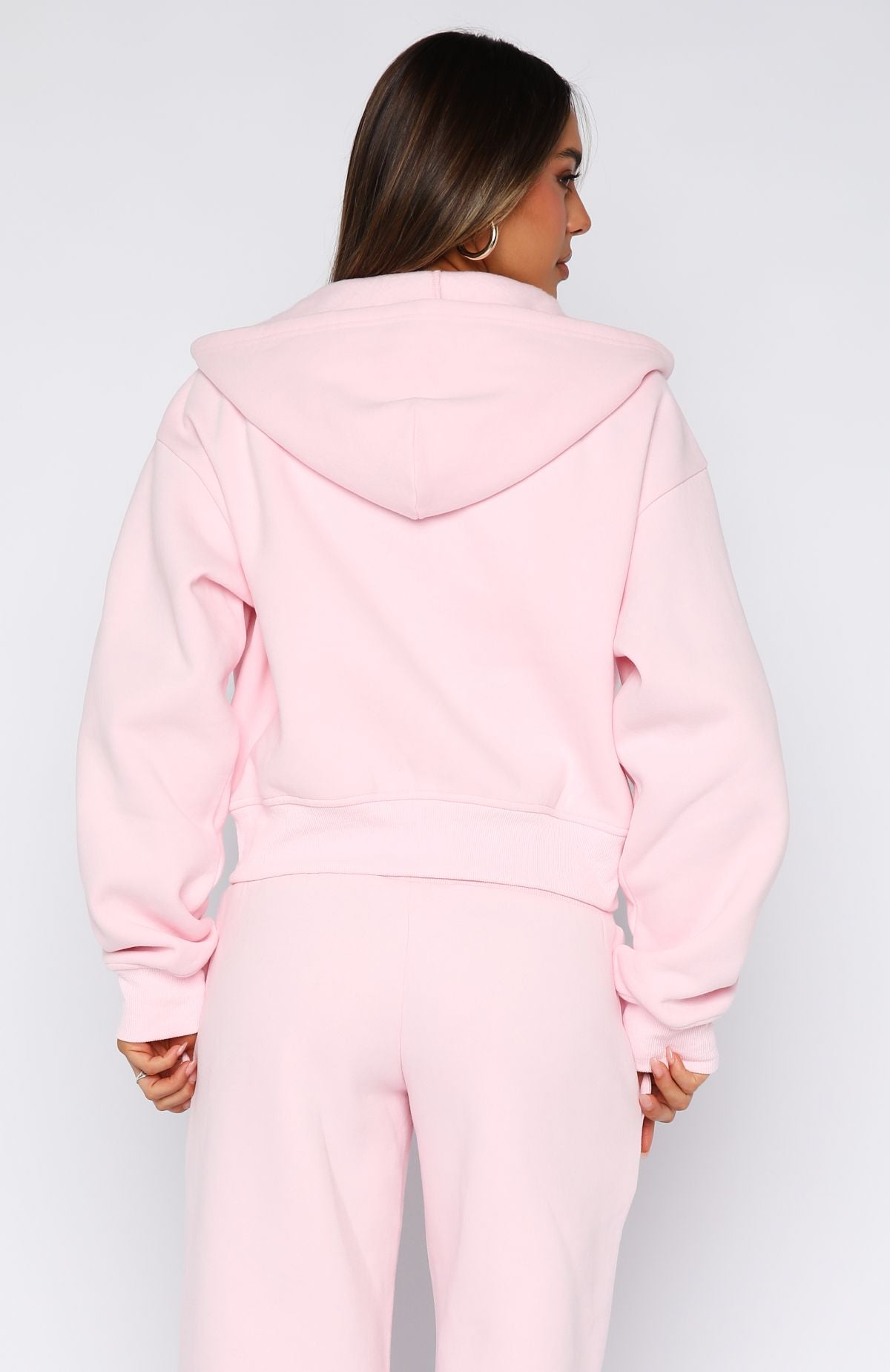 Come A Long Way Boxy Zip Front Hoodie Pink | White Fox Boutique US