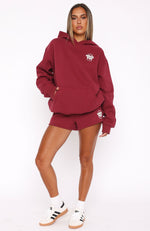 With Love For You Longe Shorts Burgundy