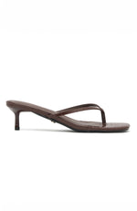 Hamptons Thong Heels Choc Croc