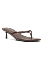 Hamptons Thong Heels Choc Croc