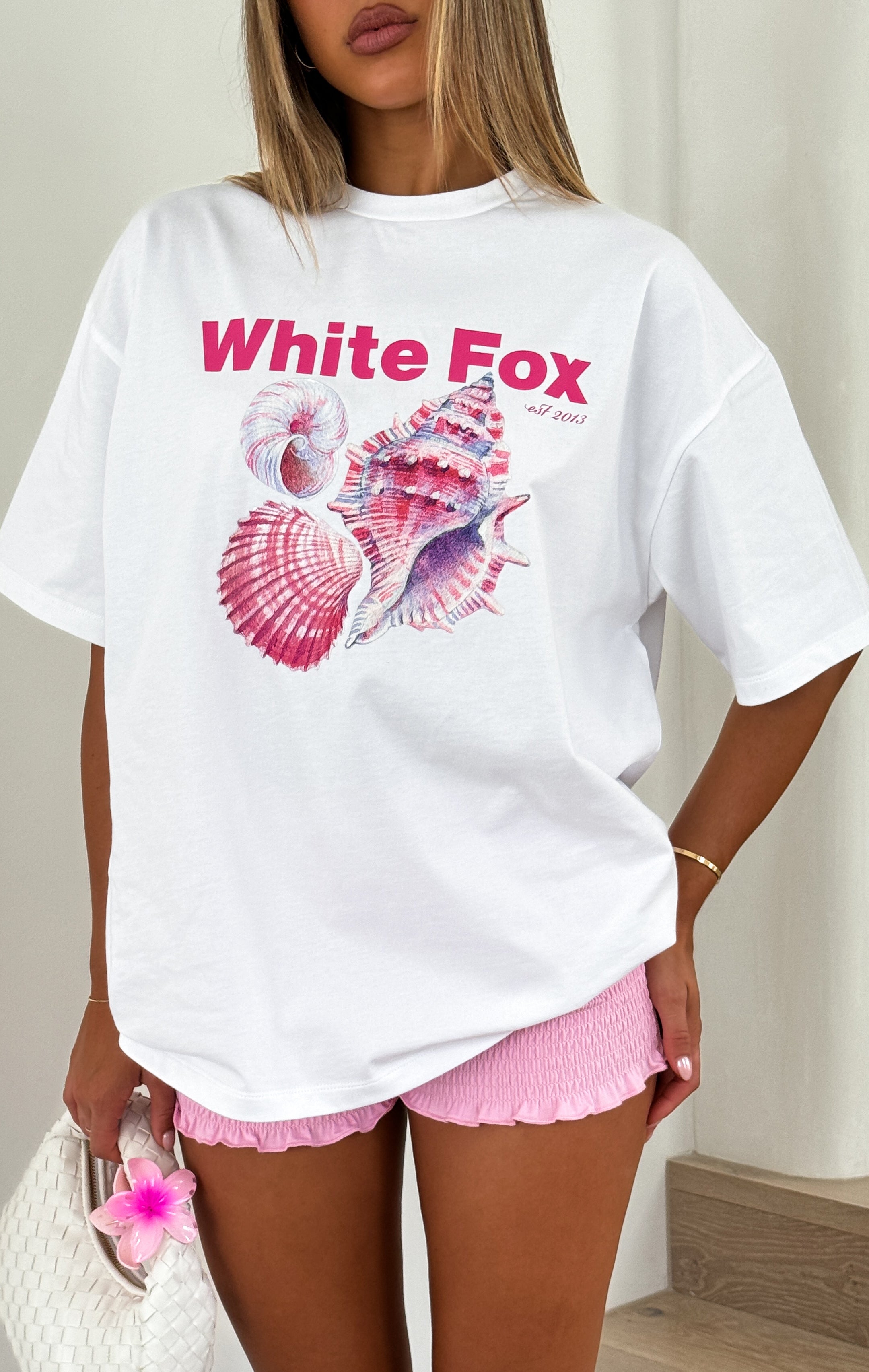 [teket] / ☆ 24SS Sea Tee / White / UNISEX Hear The Ocean Oversized Tee White | White Fox Boutique US