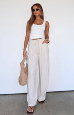 Hiding Out Wide Leg Pants Oat