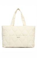 Always Moving Quilted Tote Bag Cream