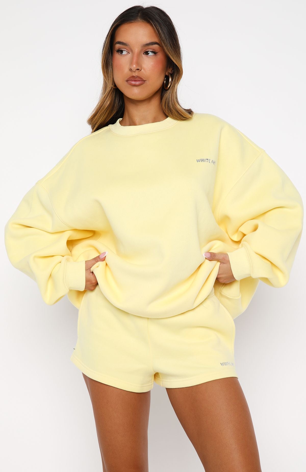 Test Drive Oversized Sweater Lemon | White Fox Boutique US Test Drive Oversized Sweater Lemon | White Fox Boutique US