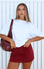 Just Be Honest Mini Skirt Burgundy