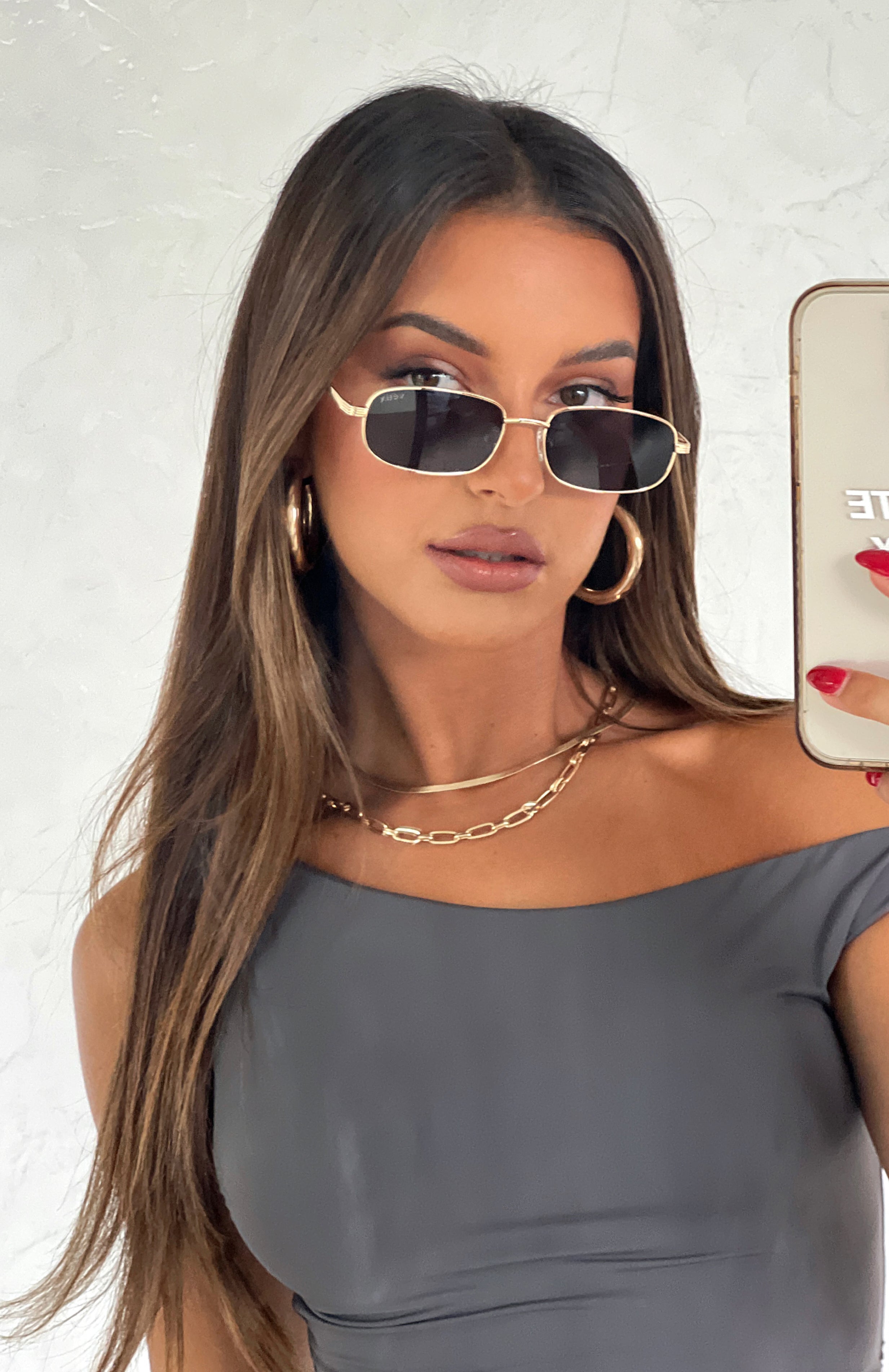 Canyon Sunglasses Gold/Black Lens | White Fox Boutique US Canyon Sunglasses Gold/Black Lens | White Fox Boutique US