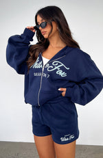 Season 7 Zip Front Hoodie Deep Sea | White Fox Boutique US