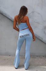 Team New York Flare Pants Dusty Blue